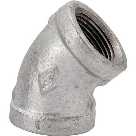 PROSOURCE Exclusively Orgill Pipe Elbow, 14 in, Threaded, 45 deg Angle, SCH 40 Schedule, 300 psi Pressure 4-1/4G